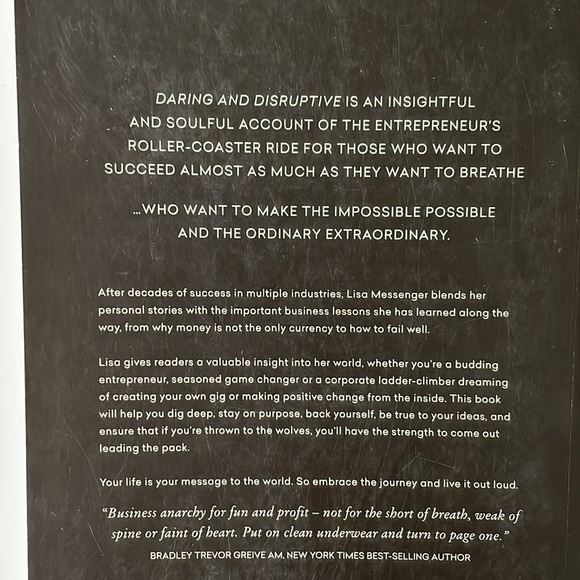 Daring & Disruptive, unleashing the entrepreneur by Lisa Messenger - Picture 4 of 11